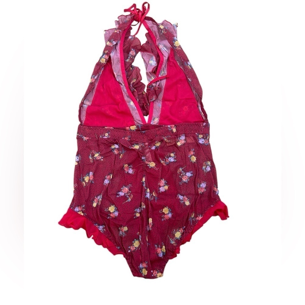 We are HAH Butterfly Printed Bodysuit in Cheap Perfume Wino Womens Sz Med NWT - Picture 4 of 13